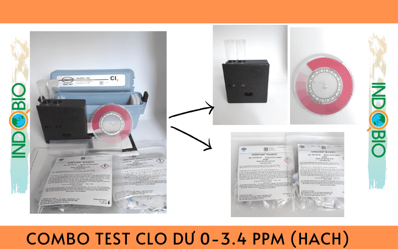 combo test clo dư trong nước Hach